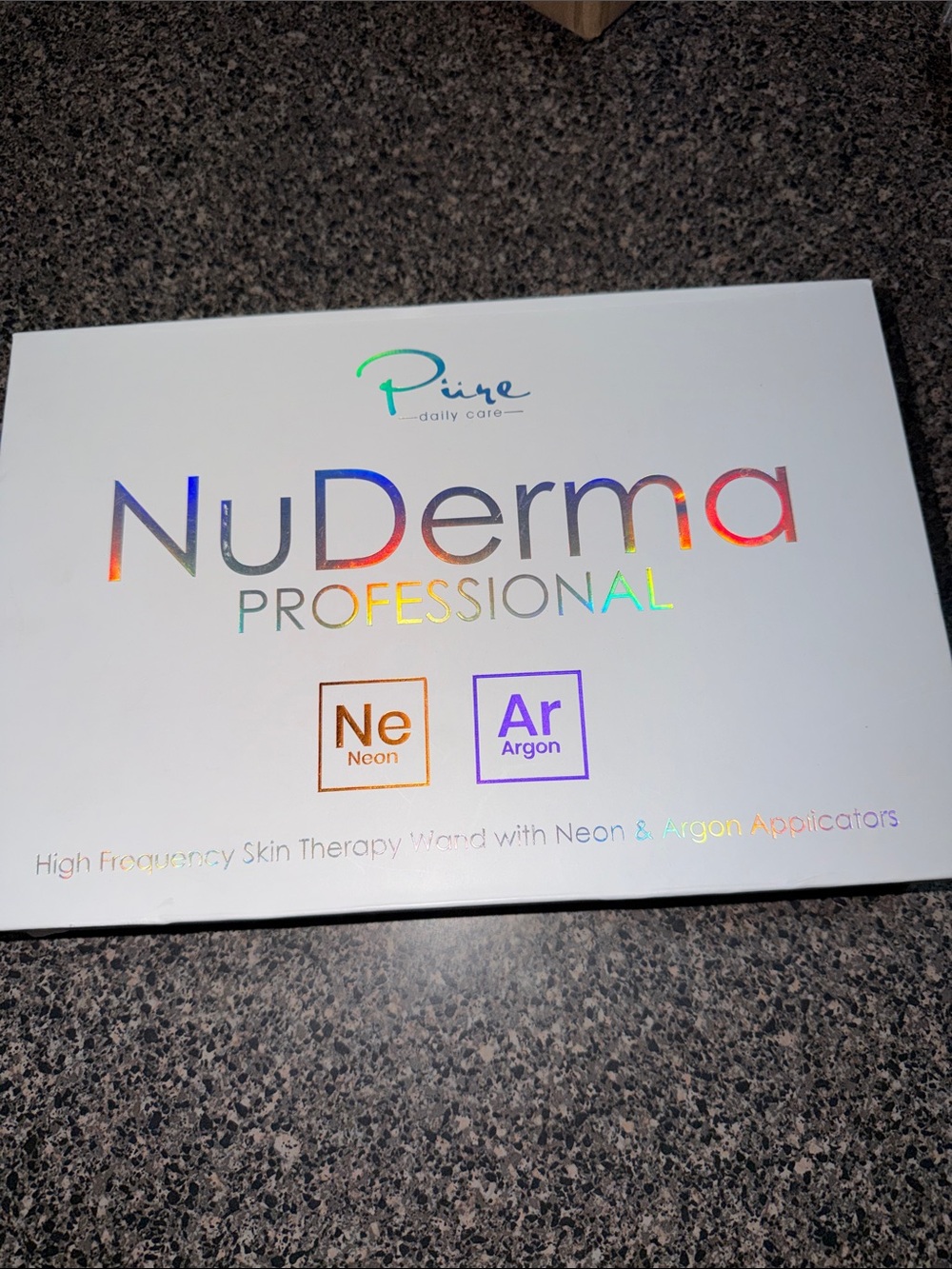 NuDerma Professional High Frequency Skin Therapy Wand - White